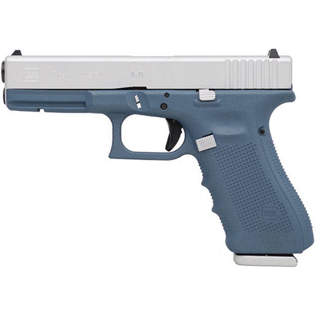 Picture of Glock 17 Gen4 9Mm 4.49 Titanium Blue Cerakote
