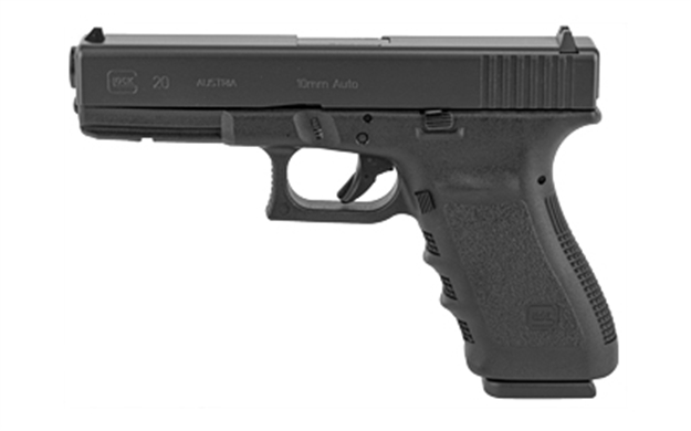 Picture of Glock G20 Short Frame Semi Auto Pistol 10Mm, 4.6 In, Poly Grp, 15+1 Rnd, Fixed, Full SZ Blk Frame PF2050203 764503662034