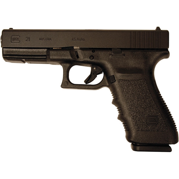 Picture of  Glock Pf2150201 G21sf Gen3  *Ca Compliant Standard 45 Acp 10+1 4.61" Black Steel Barrel, Matte Black Serrated Slide, Black Polymer Frame W/Picatinny Rail, Black Textured Finger Grooved Polymer Grip 764503072017