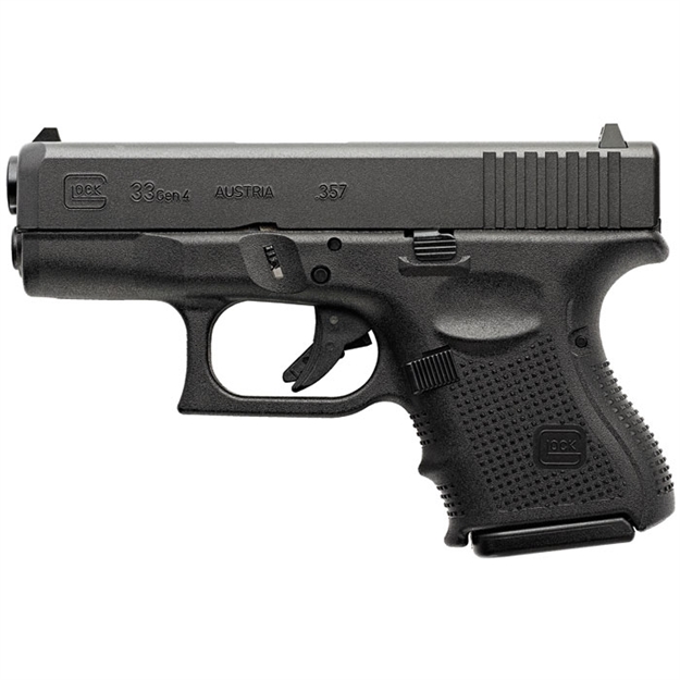 Picture of Glock G33 Gen4 Semi Auto Pistol 357 Sig, 3.4 In, Poly Grp, 9+1 Rnd, Fixed, Sub Compact Blk Frame PG3350201
