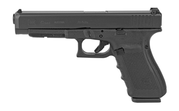 Picture of  Glock Pg4130103 G41 Gen4 Competition 45 Acp 13+1 5.31" Barrel, Black Frame & Slide, Finger Grooved Rough Texture Grip, Modular Backstrap, Reversible Mag. Catch, Safe Action Trigger 764503910739