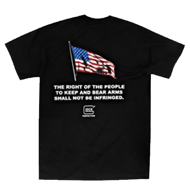 Picture of Glock Aa49008 2Nd Amendment T-Shirt Black Medium Cotton/Polyester Short Sleeve