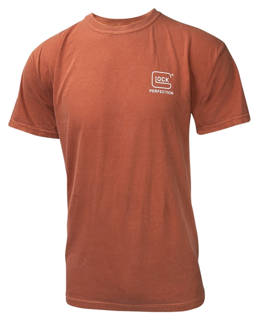 Picture of  Glock Aa75115 Carry With Confidence  Rust Orange Cotton Short Sleeve 2Xl 764503042799