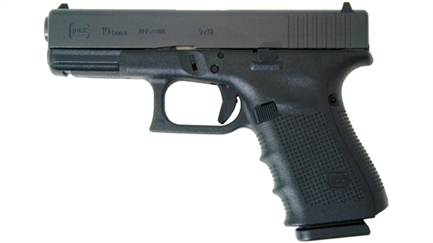 Picture of  Refurbished / Used Guns Pr19501 G19 Gen 4 Rebuilt 9Mm Luger 4.02" 15+1 Black Steel Slide With Front Serrations Black Polymer Frame/Interchangeable Backstrap Grip Fixed Sights 764503991950