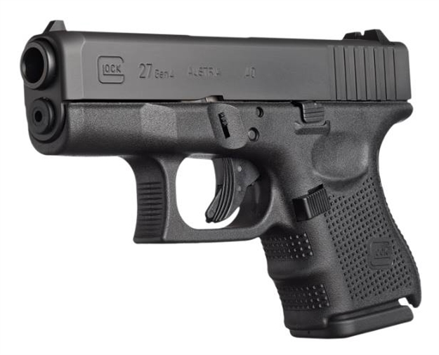Picture of Glock G27 Gen4 Semi Auto Pistol 40 S&W, 3.5 In, Poly Grp, 9+1 Rnd, Sub Compact Blk Frame, Standard Trgr PG2750201 764503622014