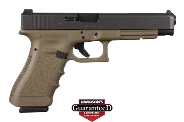 Picture of Glock G34 Standard Semi Auto Pistol 9Mm, OD Green, 5.3 In, Poly Grp 10+1 Rnd, Longslide