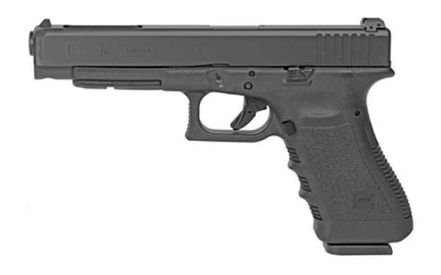 Picture of Glock G3417aut G34 Gen5 9Mm Luger 5.31" 17+1 Black Polymer Frame Black Ndlc Steel With Front Serrations Slide Black Rough Texture Interchangeable Backstrap Grip Adj Sights