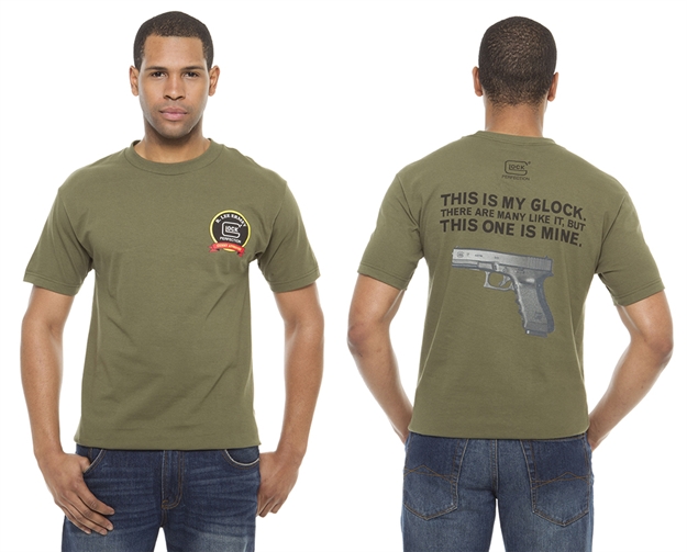 Picture of Glock Ga10001 MY Glock T-Shirt Small Short Sleeve Olive Drab Cotton