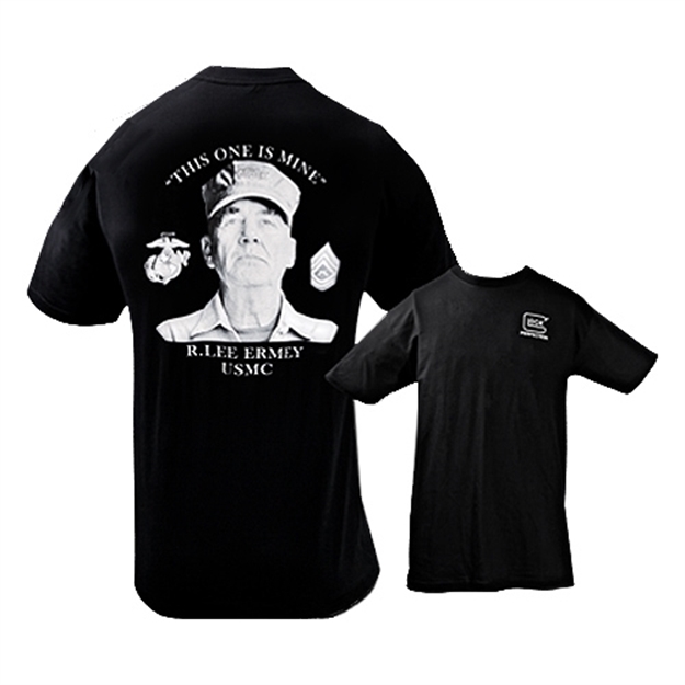 Picture of Glock Ga10063 Short Sleeve Ermey Gunny T-Shirt Black Large Cotton