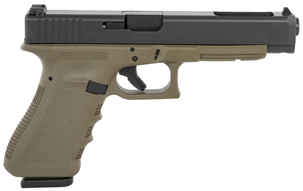 Picture of Glock Pi3437101 G34 Gen3 9Mm Luger 5.31" 10+1 Black Polymer Frame Black Steel Slide Black Polymer Grip Adj Sights