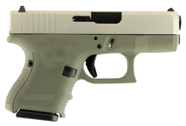 Picture of Glock Ug2650204 G26 Double 9Mm Luger 3.5" 10+1 Forest Green Polymer Grip Stainless