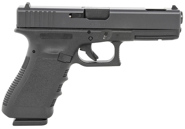 Picture of Glock Ui2259203 G22 Gen 3 Compensated 40 S&W 4.49" 15+1 Black Polymer Frame Black Ndlc Ported Steel Compensator Barrel Cut Black Rough Texture Interchangeable Backstraps Grip Fixed Sights