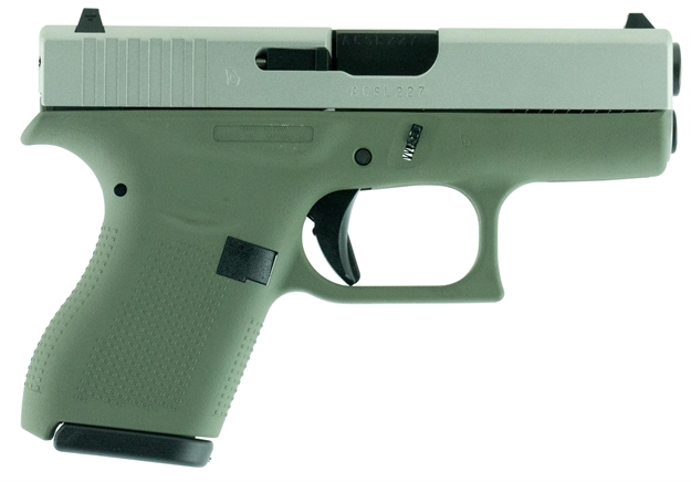 Picture of Glock Ui4250204 G42 Subcompact Double 380 Automatic Colt Pistol (Acp) 3.25" 6+1 Forest Green Polymer Grip/Frame Grip Stainless