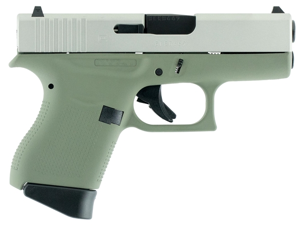 Picture of Glock Ui4350204 G43 Subcompact Double 9Mm Luger 3.39" 6+1 Forest Green Polymer Grip/Frame Grip Stainless