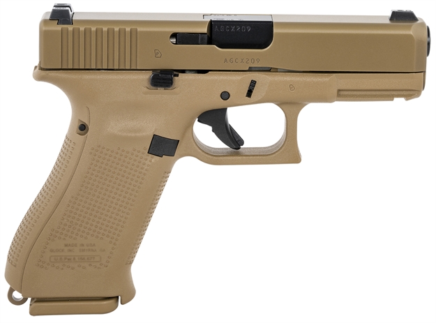 Picture of Glock Ux1950701 G19x Compact Crossover U.S. 9Mm Luger 4.02" 10+1 Bronze Nitron Frame Coyote Npvd Steel Slide Coyote Rough Texture Interchangeable Backstraps Grip