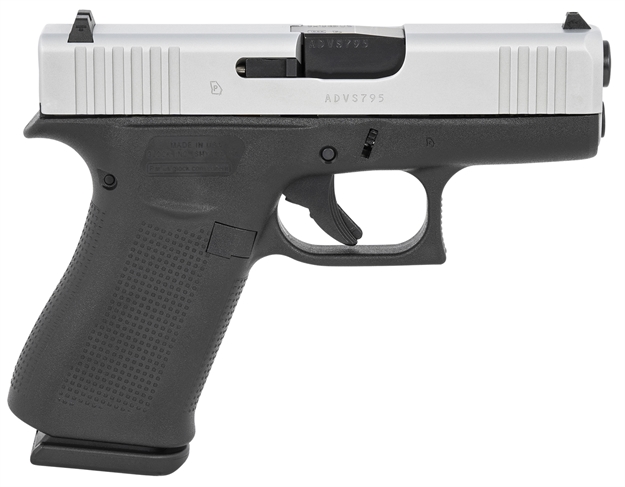 Picture of Glock Ux435sl201 G43x Subcompact 9Mm Luger 3.41" 10+1 Black Silver Steel Slide Black Polymer Grip