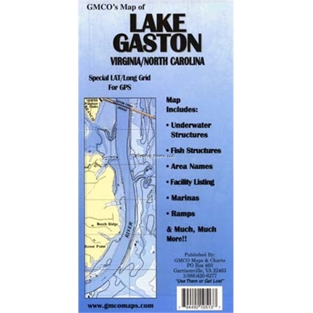 Picture of Gmco Lake Gaston Map Gps/Folded