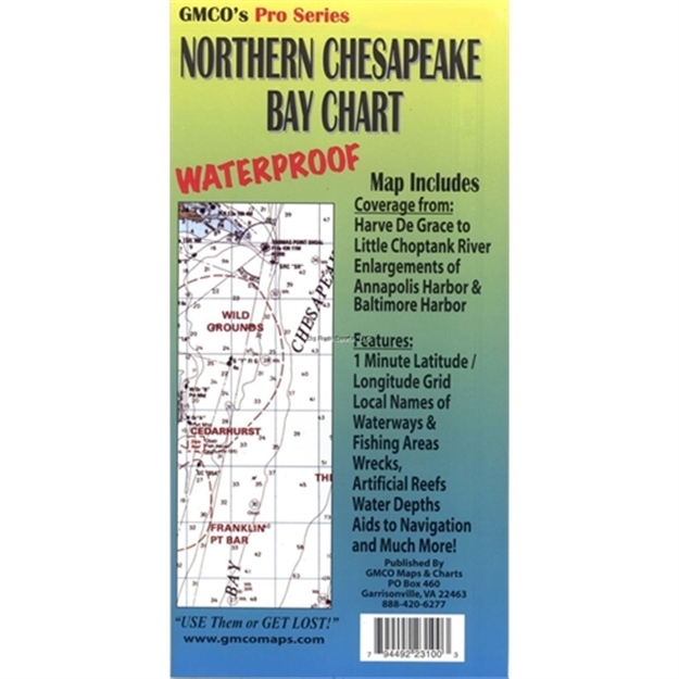 Picture of Gmco Northern Chesapeake Bay Map Gps/Loran Folded
