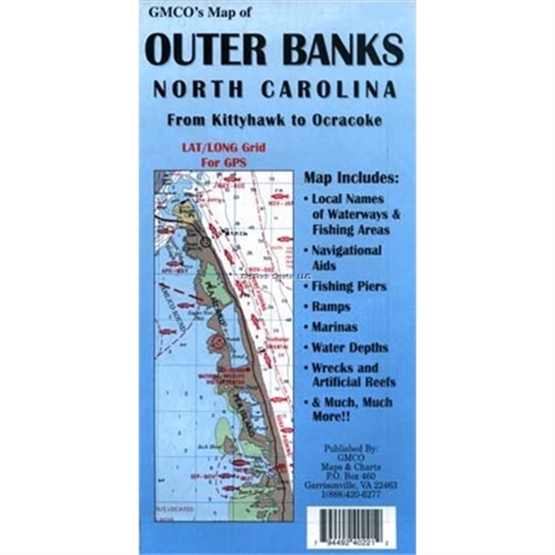 Picture of Gmco Outer Banks Fishing Map Gps/Folded