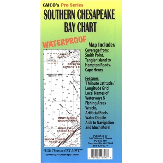 Picture of Gmco Southern Chesapeake Bay Map Gps/Loran Folded