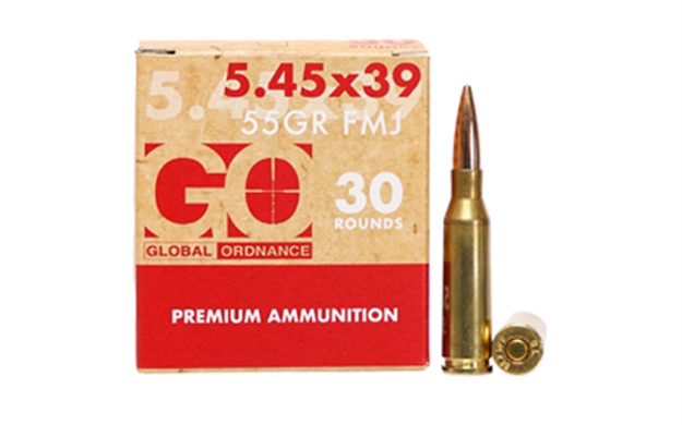 Picture of Global Ordnance 5.45X39 55 GR Fmj Brass 30 RD Box 45 Boxes/Case GO197892005456 -