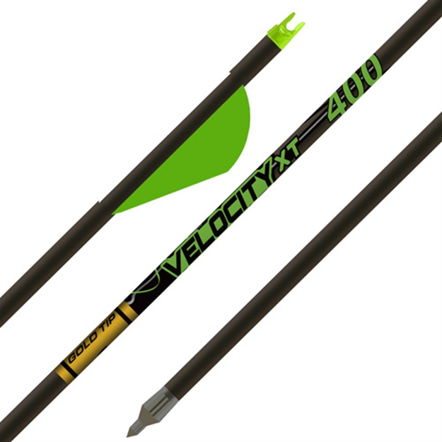 Picture of Gold Tip Tip Arrow Velocity XT 400 2" Raptor Vanes 1/2Doz