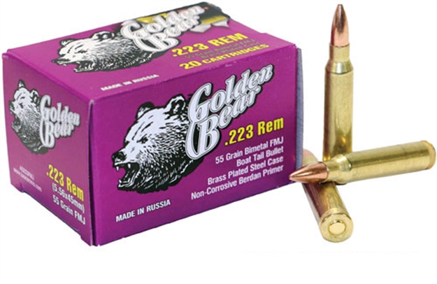 Picture of Golden Bear Bear .223 Remington 55Gr. Full Metal Jacket 20-Pk