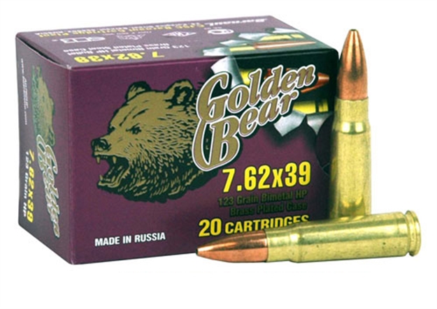 Picture of Golden Bear Bear 7.62X39 123Gr. Hollow-Point 500 Round Case
