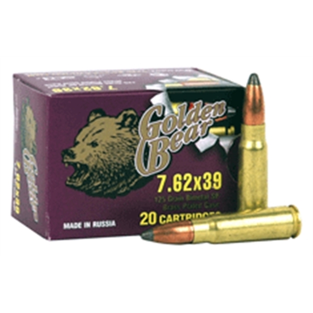 Picture of Golden Bear Bear 7.62X39 125Gr. Soft-Point 500 Round Case