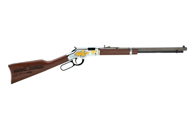 Picture of Henry Repeating Arms Henry Repeating Arms American Railroad Tribute Edition, .22Lr, 20" Octagon Barrel, Engraved, Blued/Walnut, 16-Rd H004RR