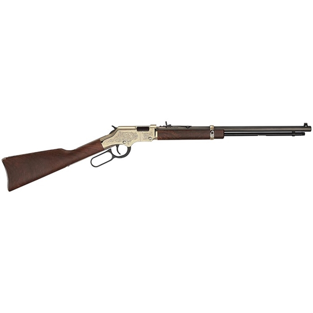 Picture of  Henry H004d4 Golden Boy Deluxe 4Th Edition 22 Short, 22 Long OR 22 Lr, 16 Lr/21 Short Capacity, 20" Blued Octagon Barrel, Engraved Brasslite Rec, American Walnut Stock, Ad. Buckhorn Sights