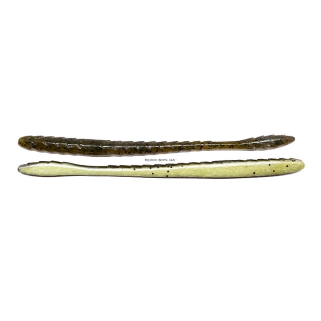 Picture of Googan Baits Slim Shake Worm, Green Pumpkin Pearl GSS-GPP 842424109699