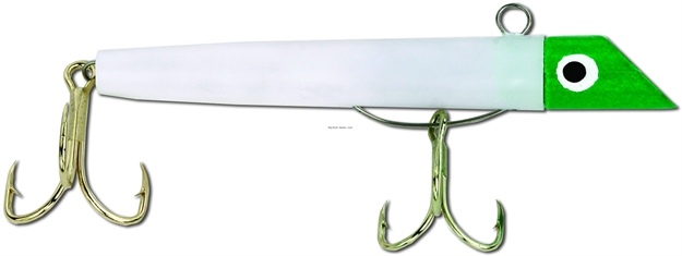 Picture of Got-Cha 100 Series Plug, 3", 1 Oz, SZ 2 & 4 Hook, Green White/Gold Hook
