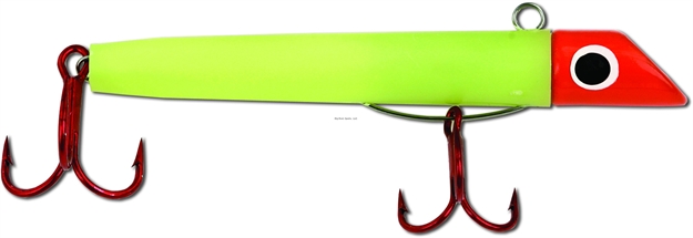 Picture of Got-Cha 100 Series Plug, 3", 1 Oz, SZ 2 & 4 Hook, Red Chartreuse/Red Hook