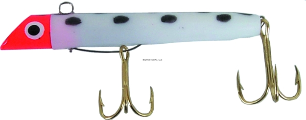 Picture of Got-Cha 100 Series Plug, 3", 1 Oz, SZ 2 & 4 Hook, Red White With Dots/Gold Hook