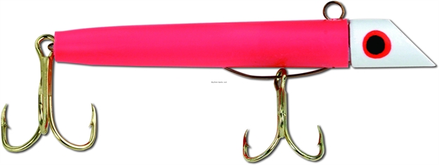 Picture of Got-Cha 100 Series Plug, 3", 1 Oz, SZ 2 & 4 Hook, White Pink/Gold Hook