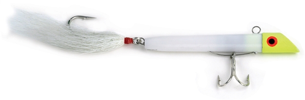Picture of Got-Cha 1500 Series Plug, 4", 2 Oz, #2 4X Treble & #2 Single Bucktail Hook, Yellow White/White Tail