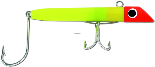 Picture of Got-Cha 1500 Series Plug, 4", 2 Oz, SZ 2 Treble & 5/0 Single Hook, Red Yellow