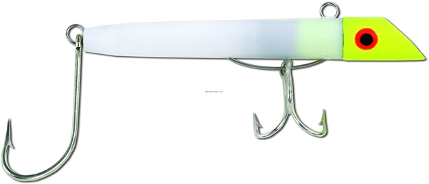 Picture of Got-Cha 1500 Series Plug, 4", 2 Oz, SZ 2 Treble & 5/0 Single Hook, Yellow White