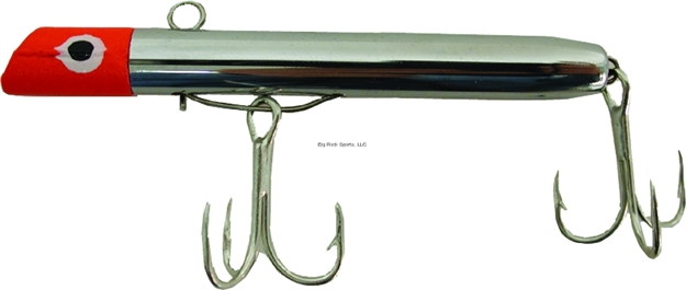 Picture of Got-Cha 1600 Series Plug, 2 5/8", 7/8 Oz, #4 Hooks, Slim Metal Chrome Body, Red Chrome