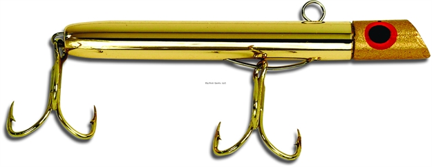 Picture of Got-Cha 1700 Series Plug, 2 5/8", 7/8 Oz, #4 Hooks, Slim Metal Gold Body, Gold/Gold Hook