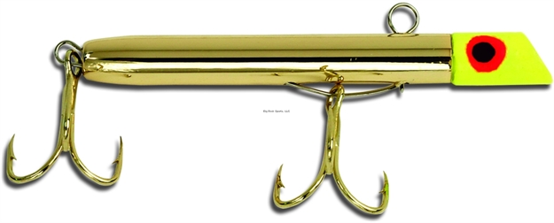 Picture of Got-Cha 1700 Series Plug, 2 5/8", 7/8 Oz, #4 Hooks, Slim Metal Gold Body, Yellow Gold/Gold Hook