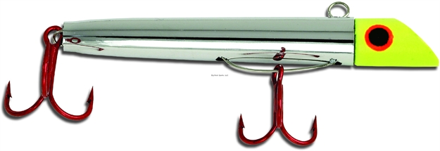 Picture of Got-Cha 500 Series Plug, 3", 1 Oz, #2 & #4 Hooks, Yellow Chrome/Red Hook