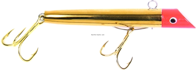Picture of Got-Cha 600 Series Plug, 3", 1 Oz, #2 & #4 Hooks, Red Head, Gold Body, Gold Hook