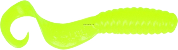 Picture of Got-Cha Curltail Grub, 3", Opaque Chartreuse, 30/Pack
