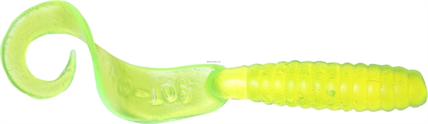 Picture of Got-Cha Curltail Grub, 4", Chartreuse, 20/Pack