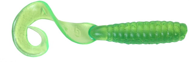 Picture of Got-Cha Curltail Grub, 4", Green, 20/Pack