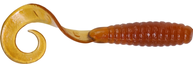 Picture of Got-Cha Curltail Grub, 4", Rootbeer, 20/Pack