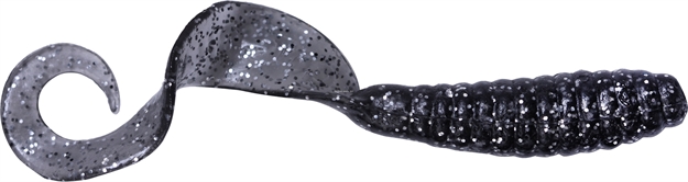 Picture of Got-Cha Curltail Grub, 4", Smoke/Silver Flake, 20/Pack