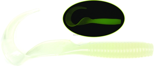 Picture of Got-Cha Curltail Grub, 8", Nite Glow, 5/Pack
